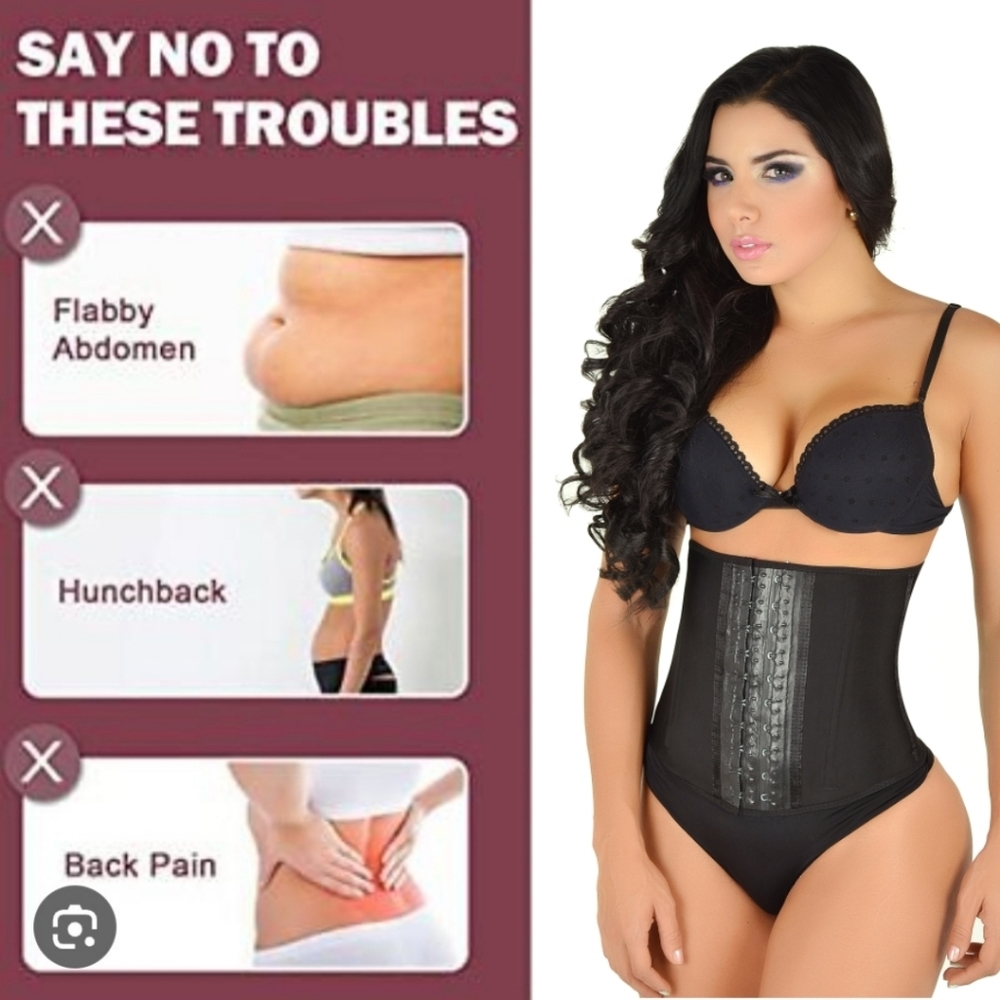 Black Waist Trainer - Corset - USA Sz 14 - Waist 36 to 37.5in - 4 for $20 Mix&Ma